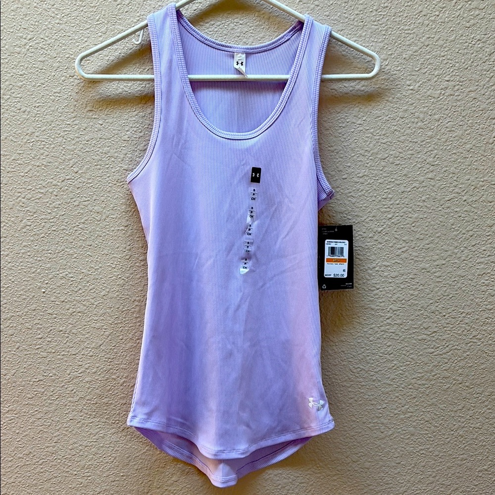 NEW!! Under Armour lavender Fitted  Tank Top